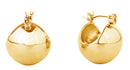 SJE310326 14K Dipped Ball Shape Pin Catch Earrings - MiMi Wholesale