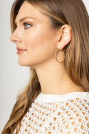 SJE310336 14K Dipped Bamboo Shape Post Earrings - MiMi Wholesale