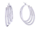SJE310340 14K Three Layer Hoop Earrings - MiMi Wholesale