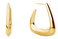 SJE310341 14K Dipped Post Triangle Earrings - MiMi Wholesale