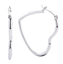 SJE310358 14K Dipped Heart Shape Pin Catch Earrings - MiMi Wholesale