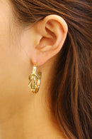 SJE310399 14K Dipped Knot Post Hoop Earrings - MiMi Wholesale