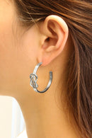 SJE310399 14K Dipped Knot Post Hoop Earrings - MiMi Wholesale