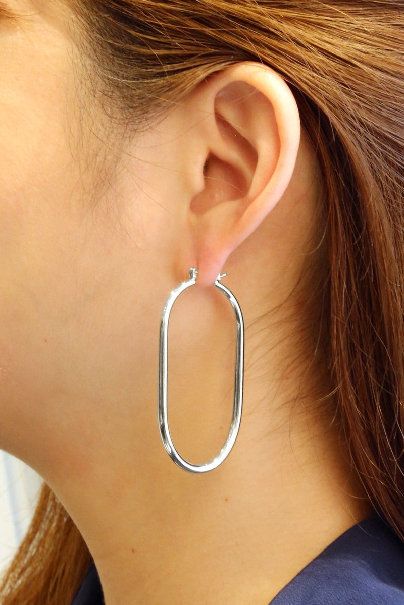 SJE310405 14K Dipped Pin Catch Hoop Earrings - MiMi Wholesale