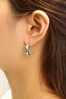 SJE310410 14K Dipped Criss Cross Post Earrings - MiMi Wholesale