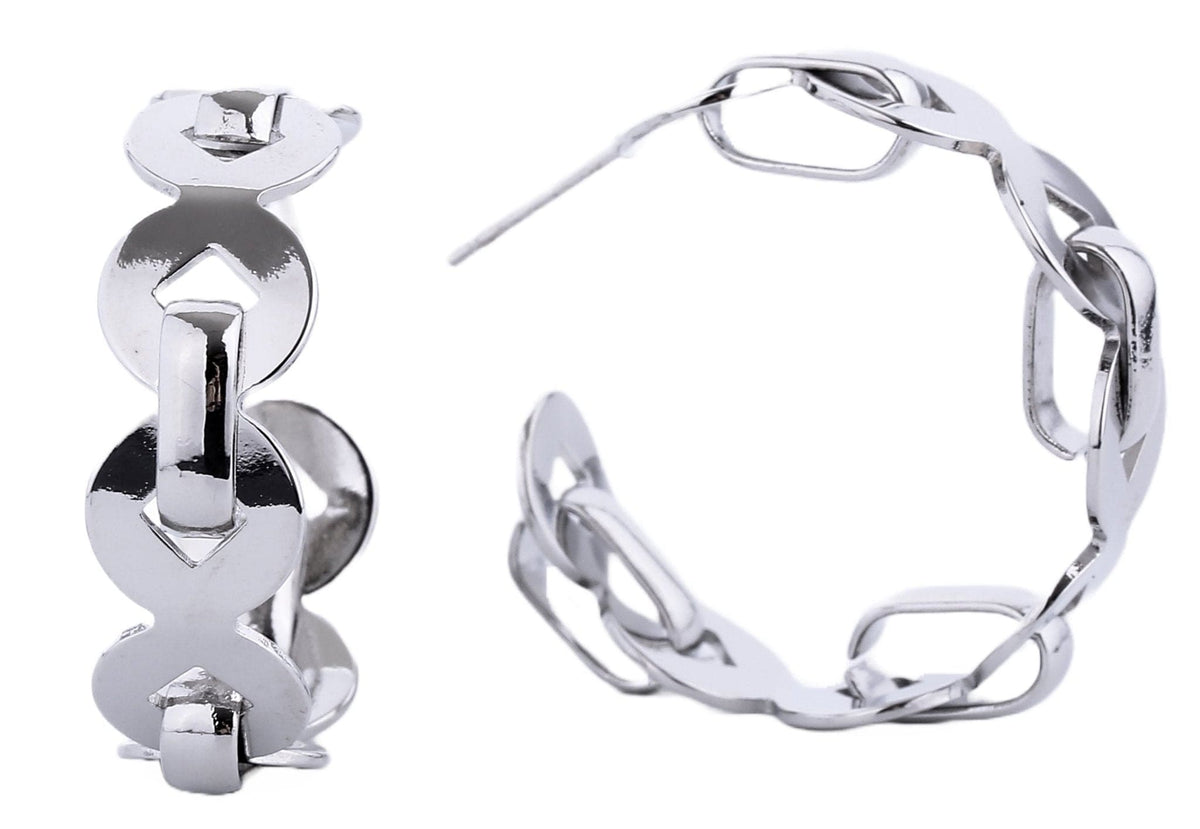 SJE310413 14K Dipped Post Hoop Earrings - MiMi Wholesale