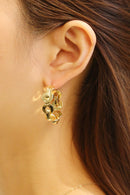 SJE310413 14K Dipped Post Hoop Earrings - MiMi Wholesale