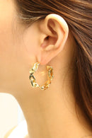 SJE310413 14K Dipped Post Hoop Earrings - MiMi Wholesale