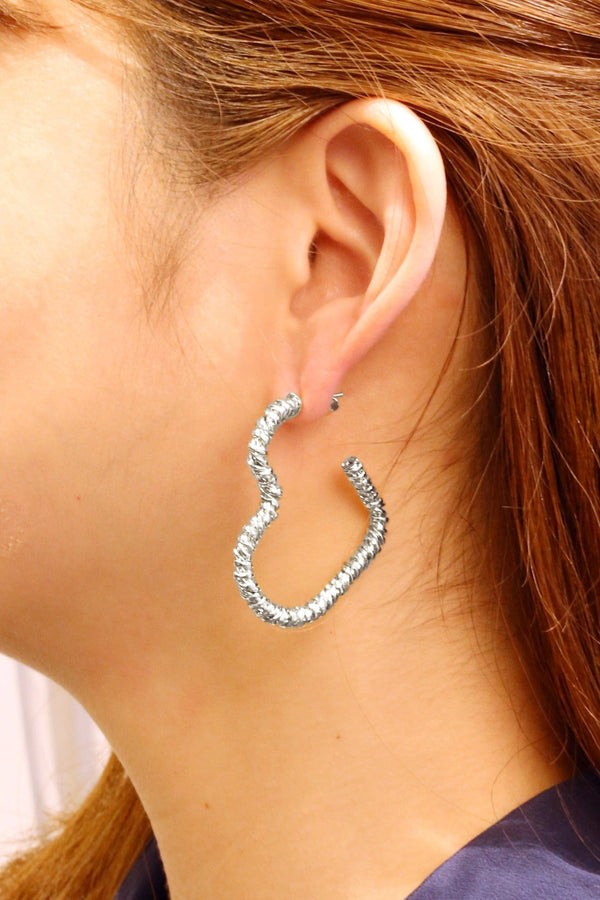SJE310417 14K Coil Heart Earrings - MiMi Wholesale