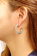 SJE310427 14K Dipped Half Twist Post Hoop Earrings - MiMi Wholesale