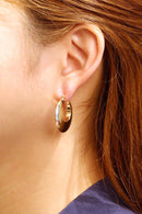 SJE310430 14K Horseshoe Hoop Earrings - MiMi Wholesale