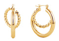 SJE310446 14K Dipped Pin Catch Hoop Earrings - MiMi Wholesale