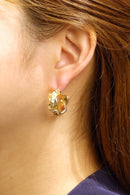 SJE310456 14K Dipped Braided Texture Post Hoop Earrings - MiMi Wholesale