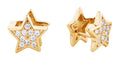 SJE310502 14K Dipped Star Huggie Earrings - MiMi Wholesale