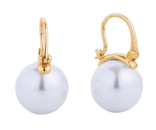 SJE310508 14K Pearl Pin Catch Earrings - MiMi Wholesale