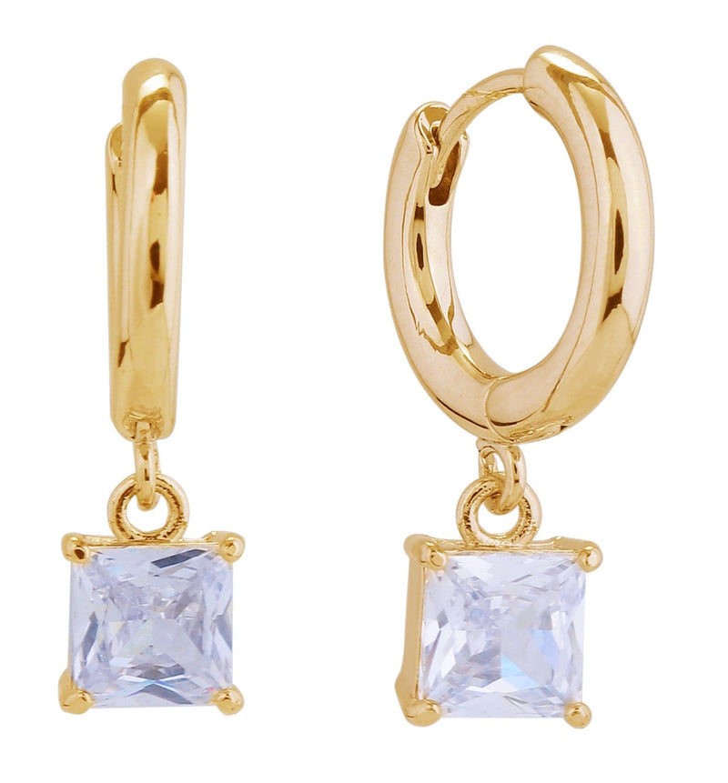 SJE310562 14K Dangle Square Earrings - MiMi Wholesale