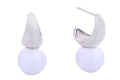 SJE310570 14K Pearl Moon Post Earrings - MiMi Wholesale