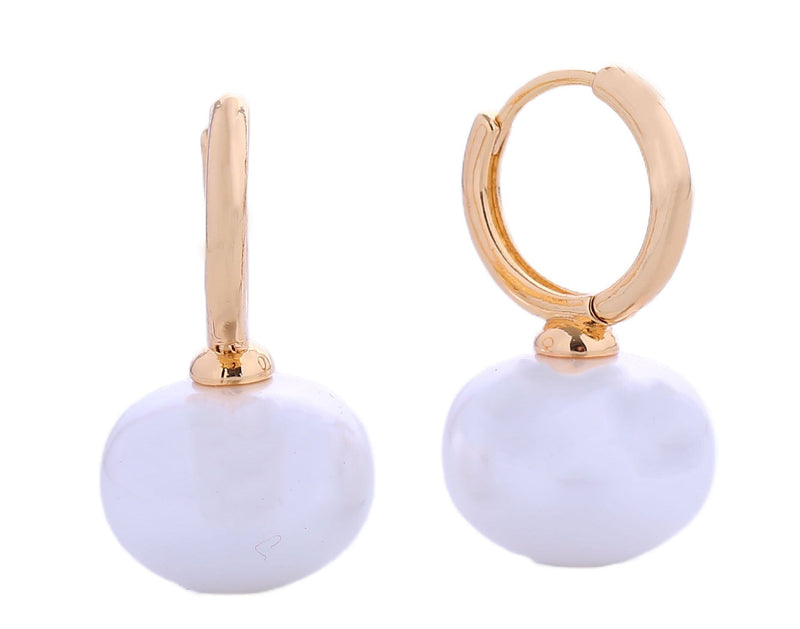 SJE310572 14K Dangling Pearl Earrings - MiMi Wholesale