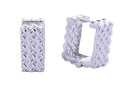 SJE310576 14K Pattan Texture Huggie Earrings - MiMi Wholesale