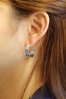 SJE310592 14K Dipped Layered Hoop Earrings - MiMi Wholesale