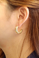 SJE310592 14K Dipped Layered Hoop Earrings - MiMi Wholesale