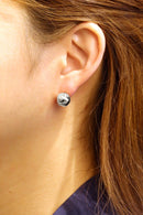 SJE310595 14K Hammered Ball Post Earrings - MiMi Wholesale