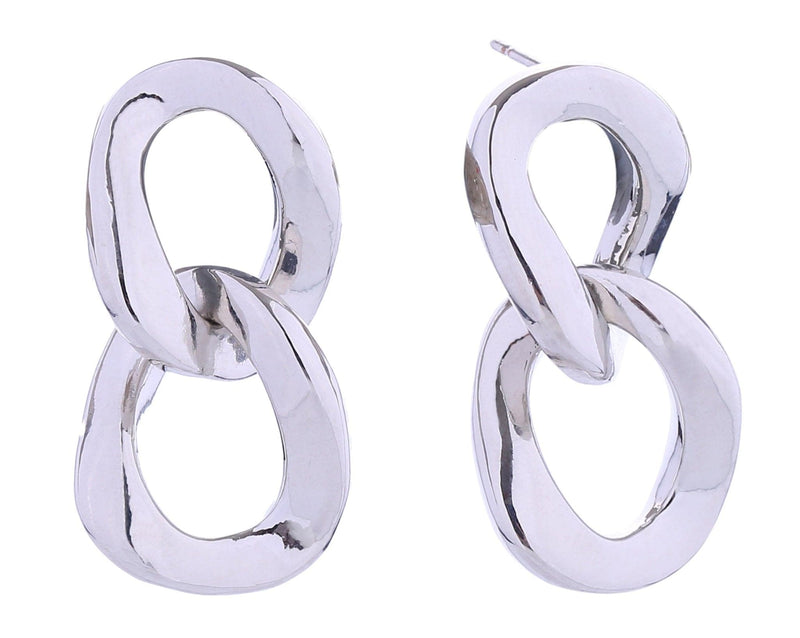 SJE310609 14K Link Dangle Post Earrings - MiMi Wholesale