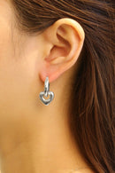 SJE310617 14K Link Heart Pincatch Earrings - MiMi Wholesale