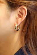 SJE310631 14K Chunky Funky Hoop Earrings - MiMi Wholesale