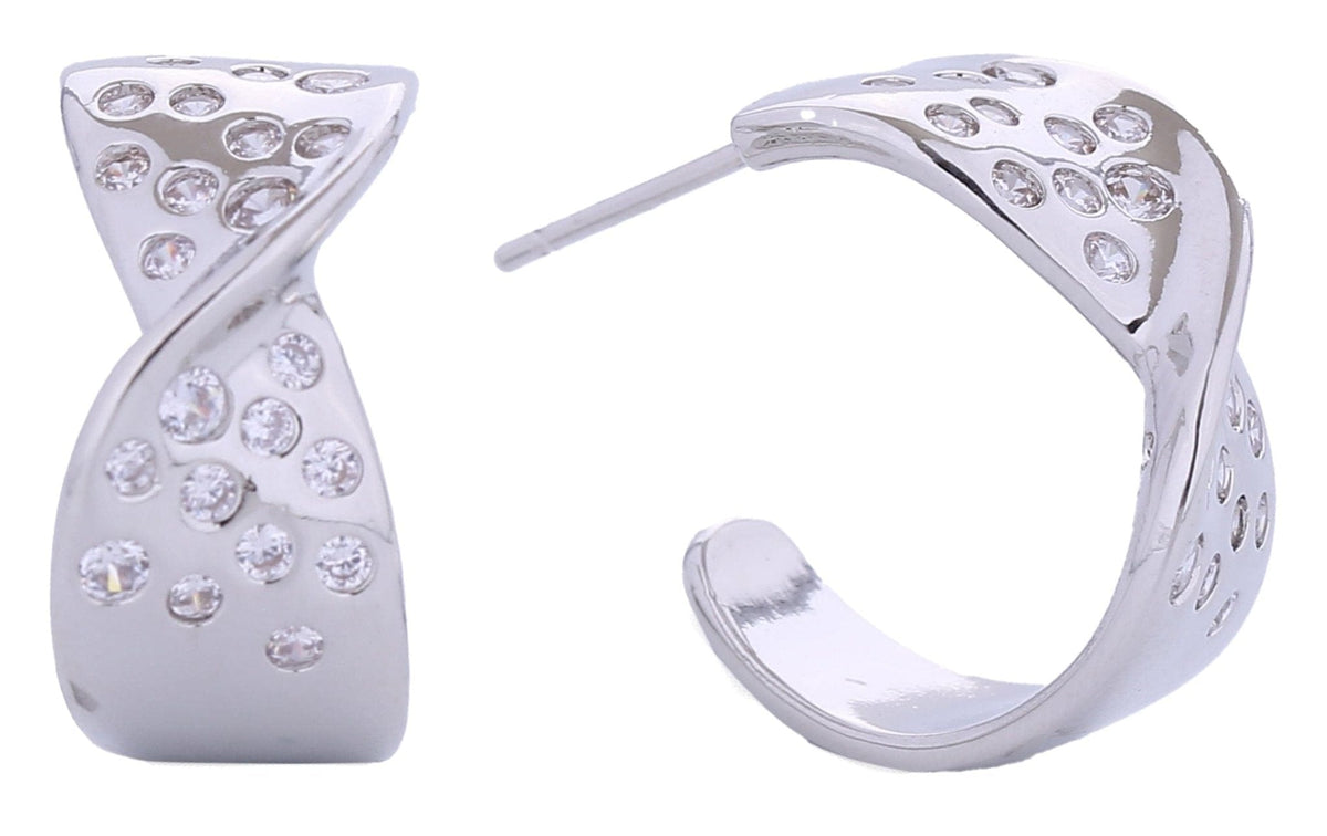 SJE310633 14K Starry Night Hoop Earrings - MiMi Wholesale