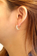 SJE310634 14K Dipped Triangle Pave CZ Earrings - MiMi Wholesale