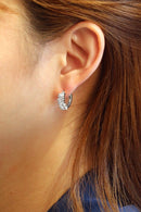 SJE310634 14K Dipped Triangle Pave CZ Earrings - MiMi Wholesale