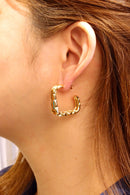 SJE310648 14K Double Crinkle Post Earrings - MiMi Wholesale