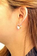 SJE310653 14K Slim Hoop Huggie Earrings - MiMi Wholesale