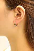 SJE310656 14K Classic Double Hoop Earrings - MiMi Wholesale