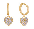 SJE310666 14K Radiant Heart Swing Earrings - MiMi Wholesale