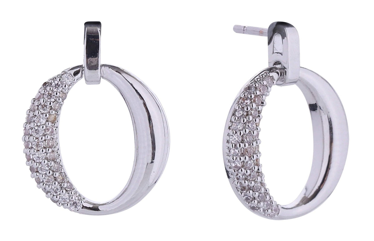 SJE310672 14K Glam O Swing Post Earrings - MiMi Wholesale