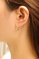 SJE310743 14K Fine Pave CZ Huggie Earrings - MiMi Wholesale