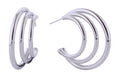 SJE310749 14K Disco Triple Hoop Earrings - MiMi Wholesale