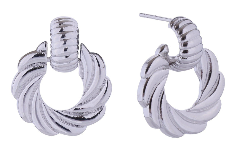 SJE310771 14K Spiral Whirl Post Earrings - MiMi Wholesale