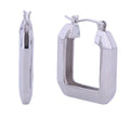 SJE310775 14K Square Hollow Pincatch Earrings - MiMi Wholesale