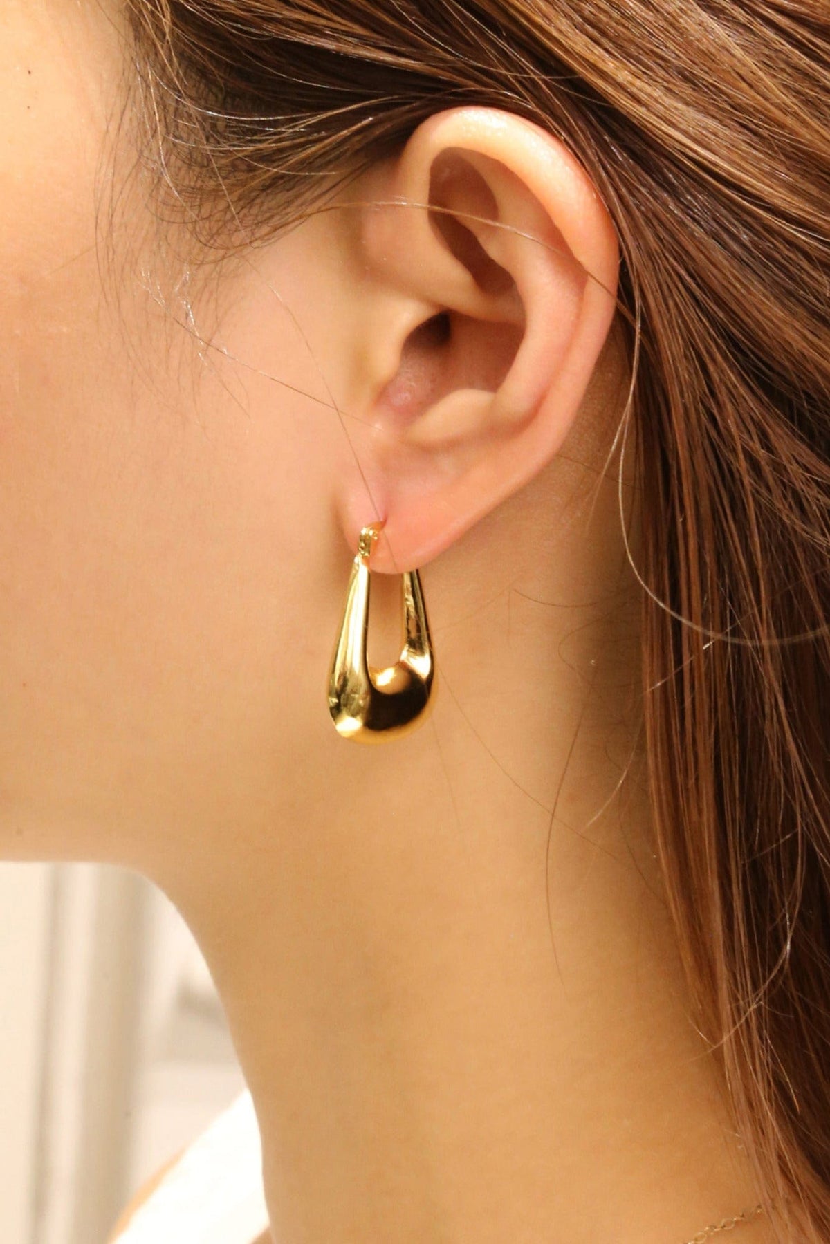 SJE310783 14K Puffy Square Pincatch Earrings - MiMi Wholesale
