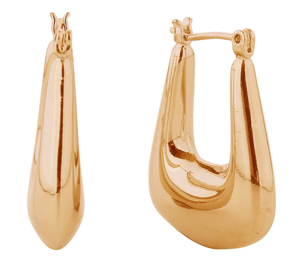 SJE310783 14K Puffy Square Pincatch Earrings - MiMi Wholesale