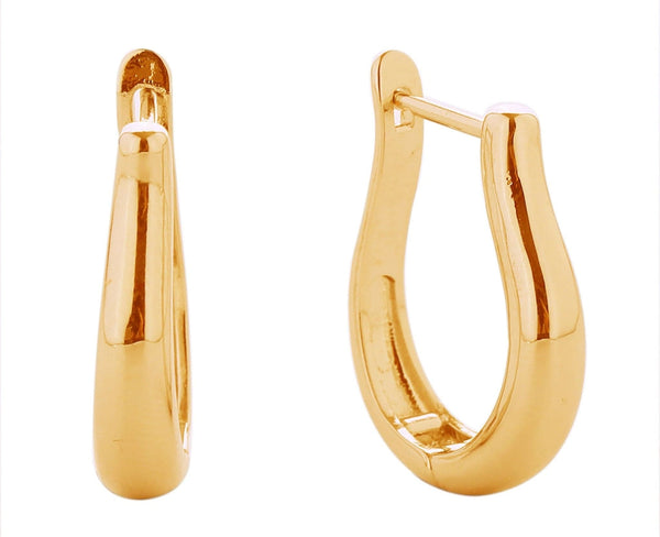 SJE310792 14K Curvy U Hoop Earrings - MiMi Wholesale