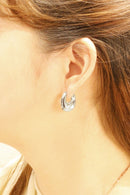 SJE310798 14K U Shaped Hoop Earrings - MiMi Wholesale