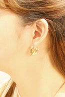 SJE310798 14K U Shaped Hoop Earrings - MiMi Wholesale