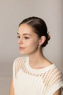 SJE310798 14K U Shaped Hoop Earrings - MiMi Wholesale