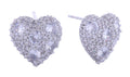 SJE310932 14K Cluster CZ Heart Post Earrings - MiMi Wholesale