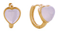 SJE310934 14K Dreamy Heart Hoop Earrings - MiMi Wholesale