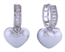 SJE310938 14K Dipped Pearl Heart Drop Earrings - MiMi Wholesale